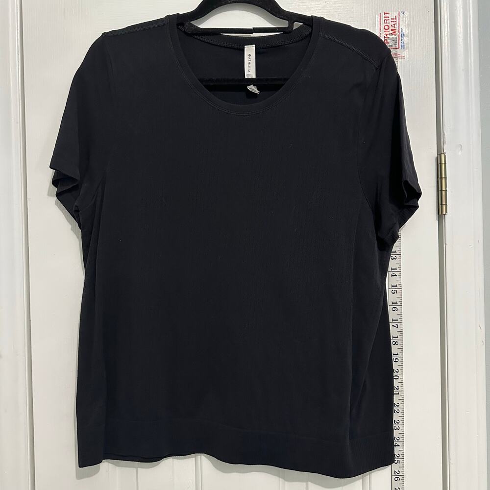 Fabletics Performance Seamless Workout Tee Xl Bla… - image 2